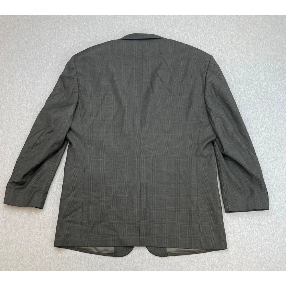 Jos A Bank Blazer Mens‎ 46R Plaid 100% Wool 2-Button Single Breast Lined